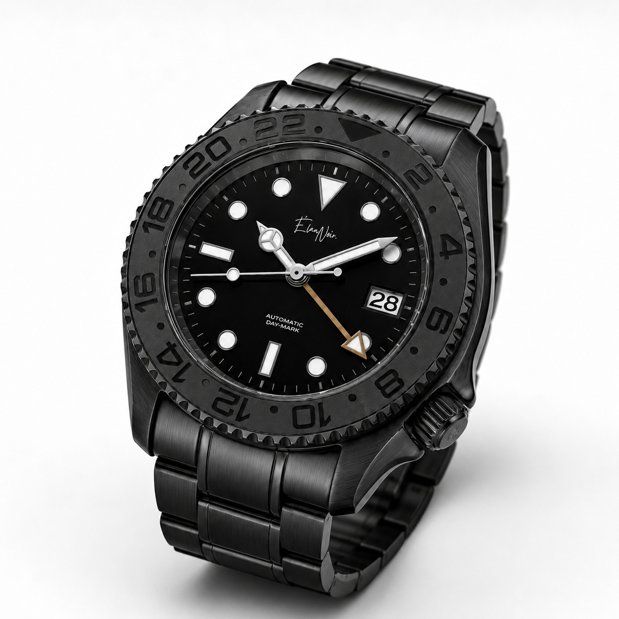 Élan Noir Automatic Day Date BLACK OUT/GOLD – 1 OF 1 CUSTOM WATCH EXTRELY RARE
