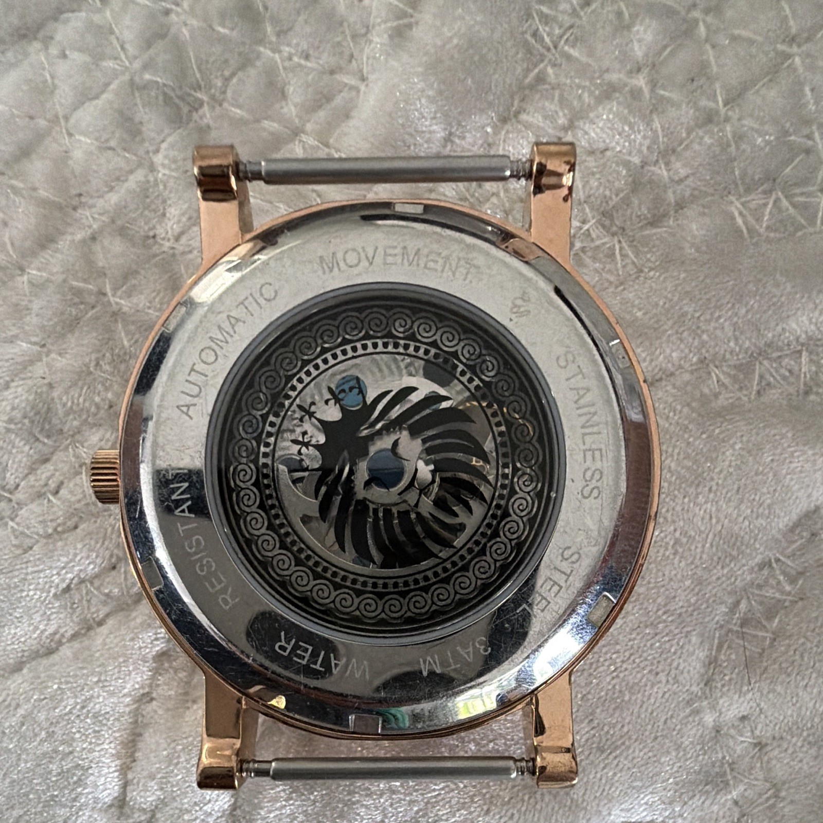 Enzo Assoluto Automatic Skeleton Dial 44mm Gold Tone SS Roman Numerals