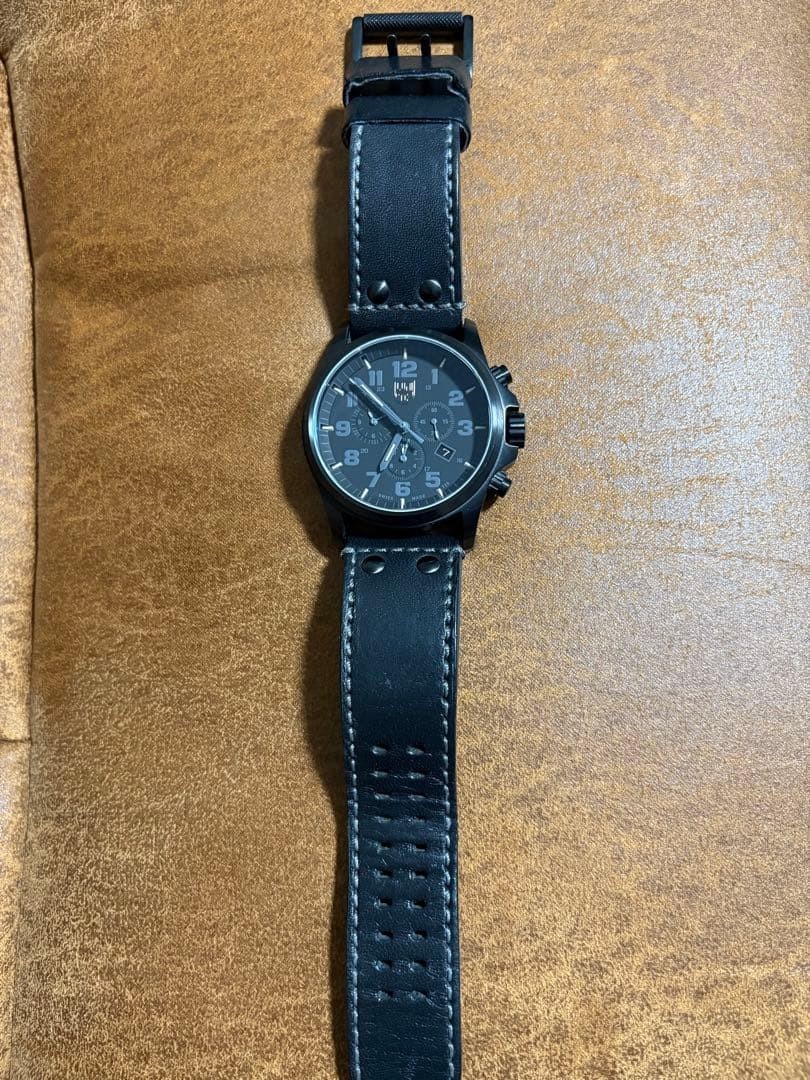 LUMINOX 1941 Field Atacama Chronograph Watch Black Leather Analog Vintage