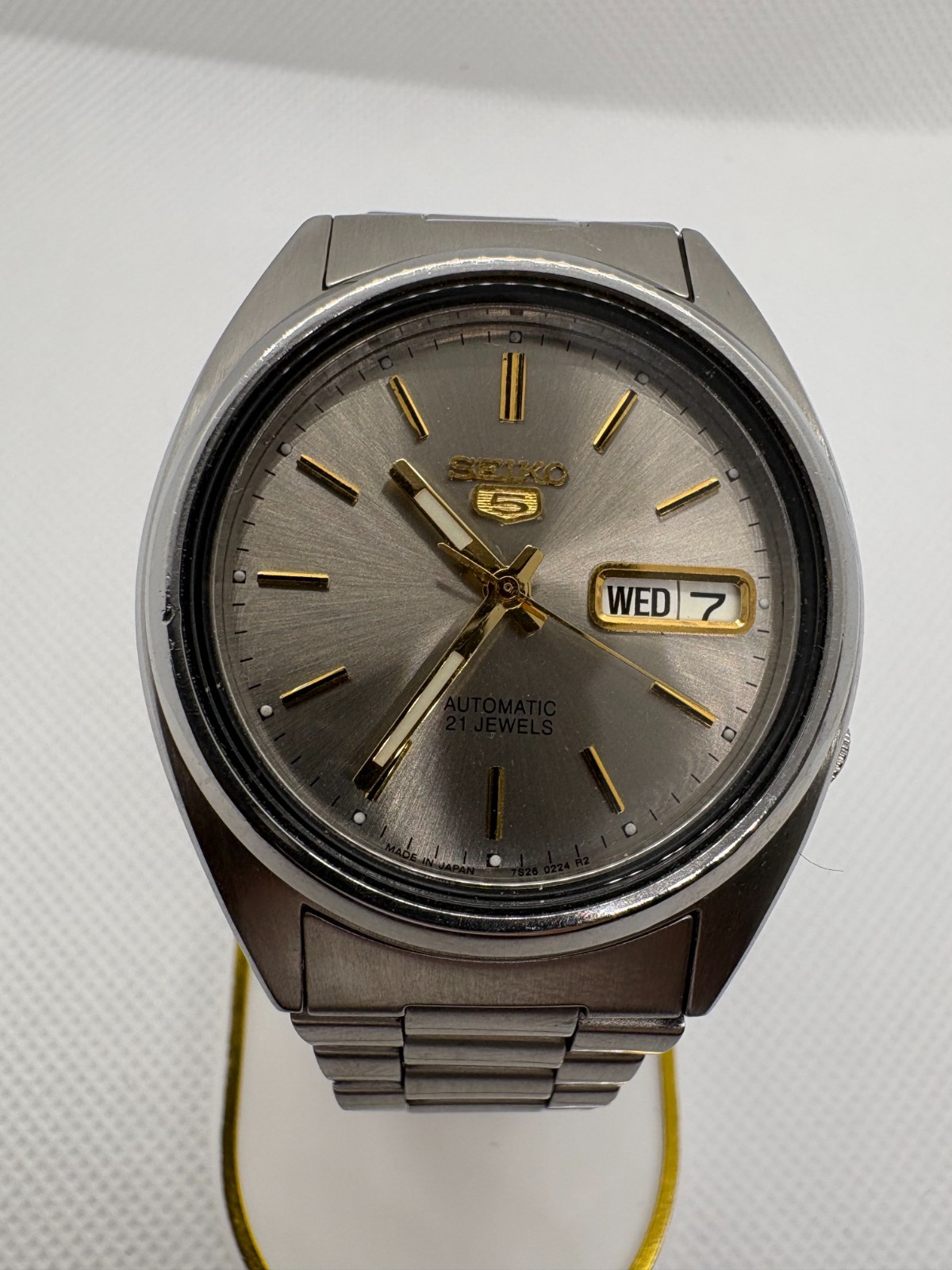 Rare Seiko 5 7S26-0480 Grey Gold Vintage Automatic Men’s Watch – NEAR MINT