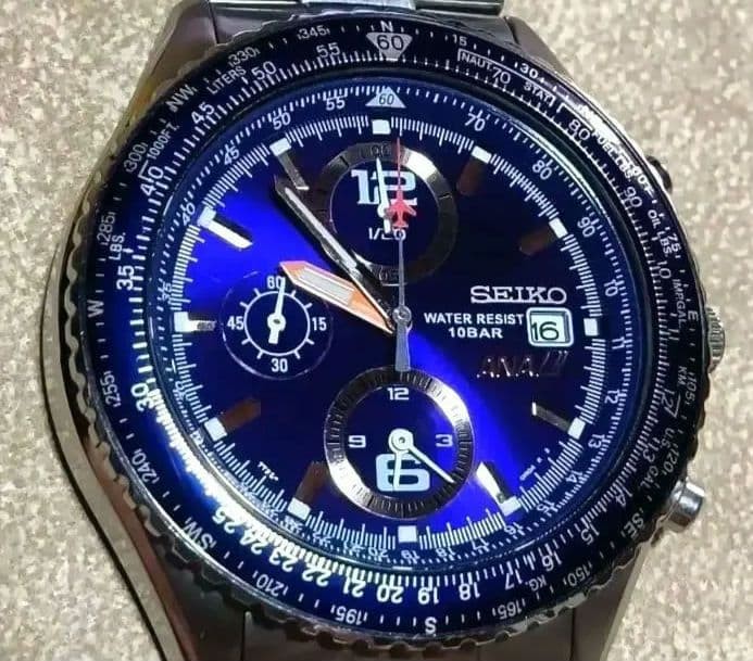 SEIKO × ANA Collaboration Watch: Pilot Chronograph “Happy Flight” Rare