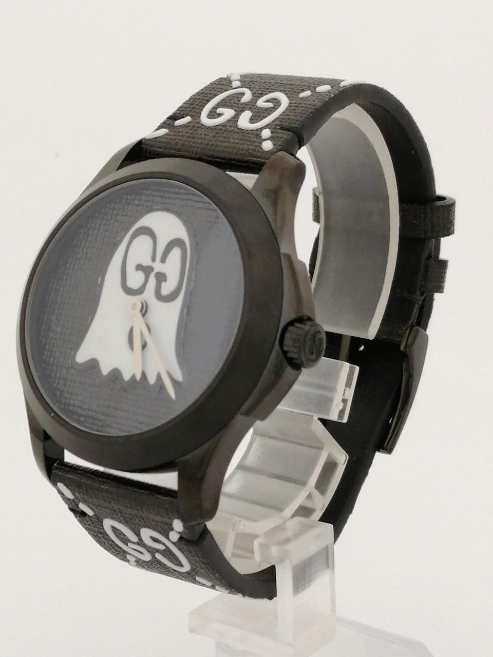 [A4N] Gucci G-Timeless Ghost 126.4 Quartz Analog Classic Black Unisex [q2s]
