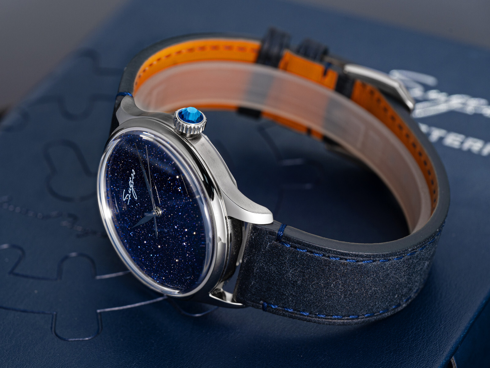 Sugess S455.SA.E Art Master DOMED Sapphire Mechanical Men Watch SEAGULL ST2130