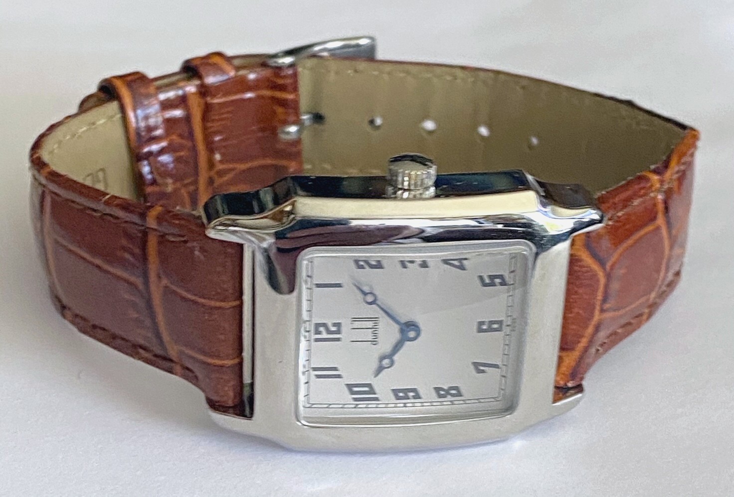 DUNHILL Men’s Rectangular by Cartier C: 1990. 28mm/39mm