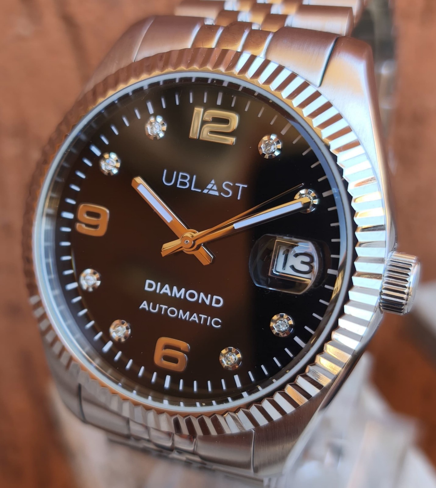 Ublast Century Diamond Automatic UBDCE40BK Black Full Set Watch