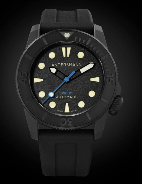 Andersmann Deep Ocean Black Titanium 3000 mt diver Brand New 2 years warranty