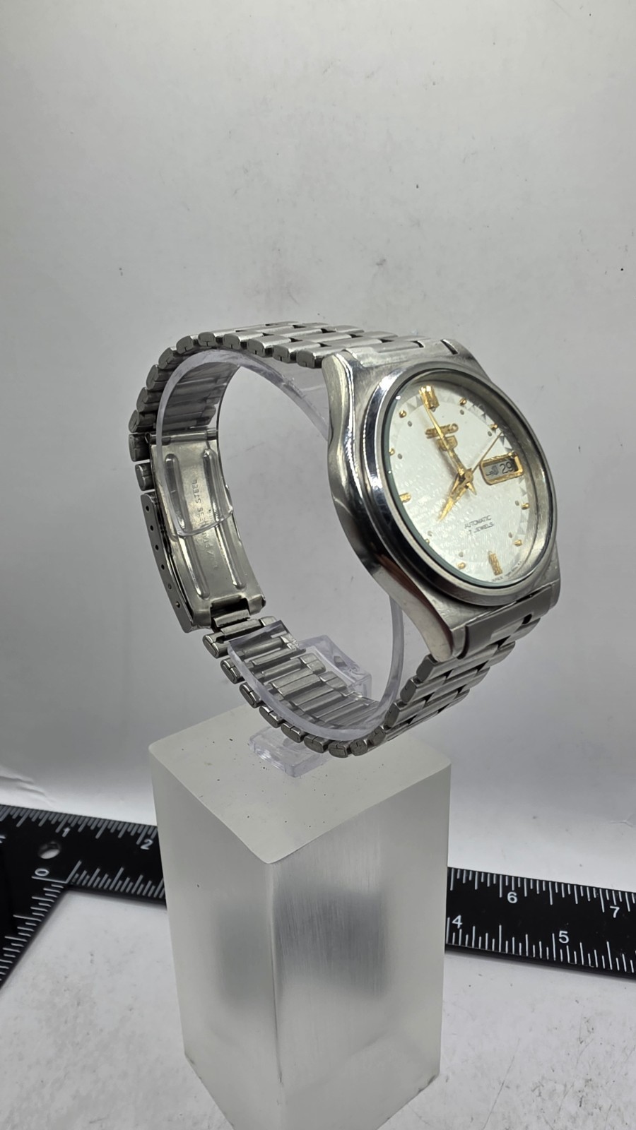 Seiko 7009 3171 Automatic Stainless Steel Serviced Wristwatch Day-Date