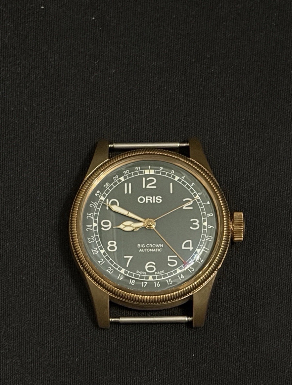 Oris Big Crown Pointer Date Bronze Green Watch 80th Anniversary Limited Edition