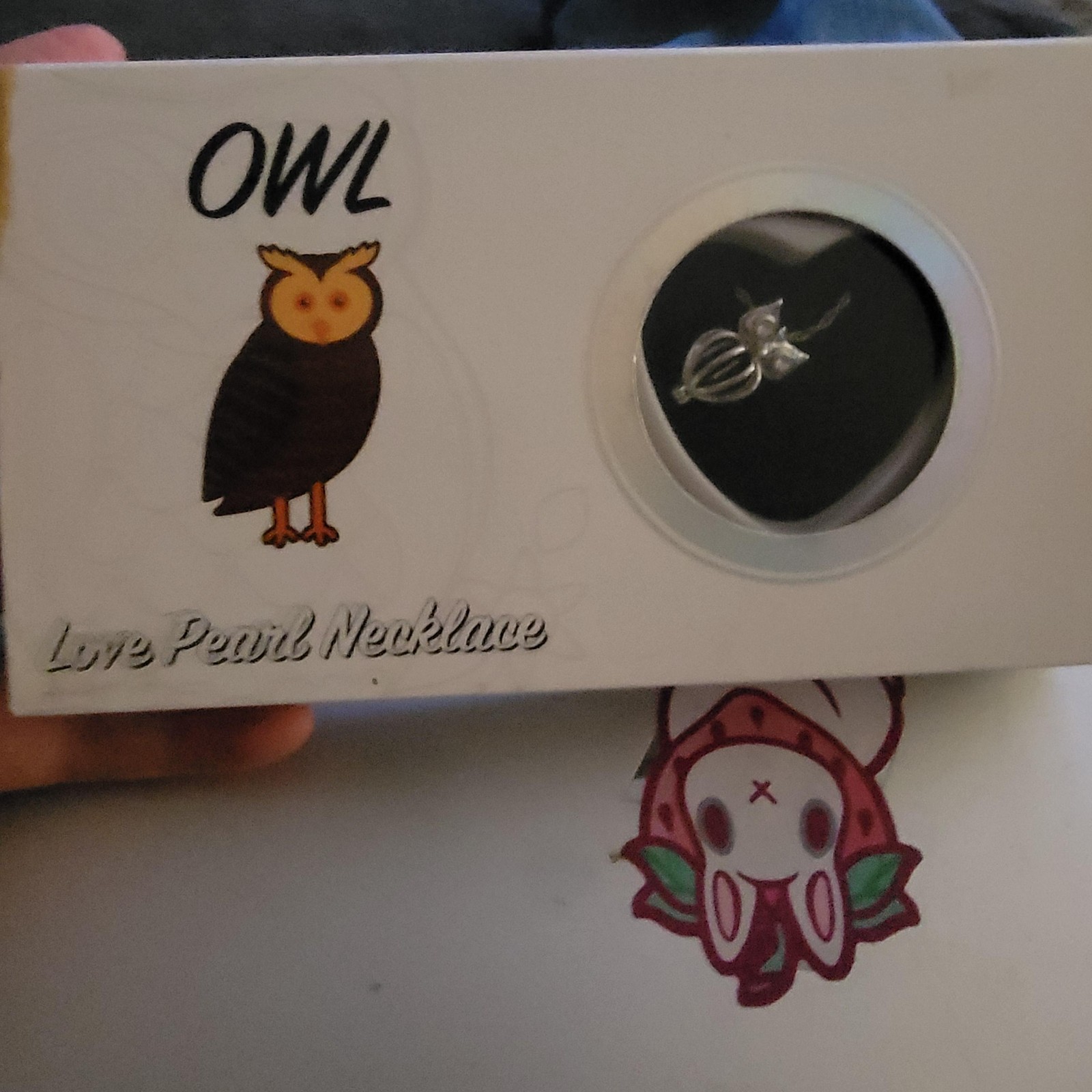 OWL Womens Pendant Necklace Sterling Love Pearl Necklace Casual Boxed