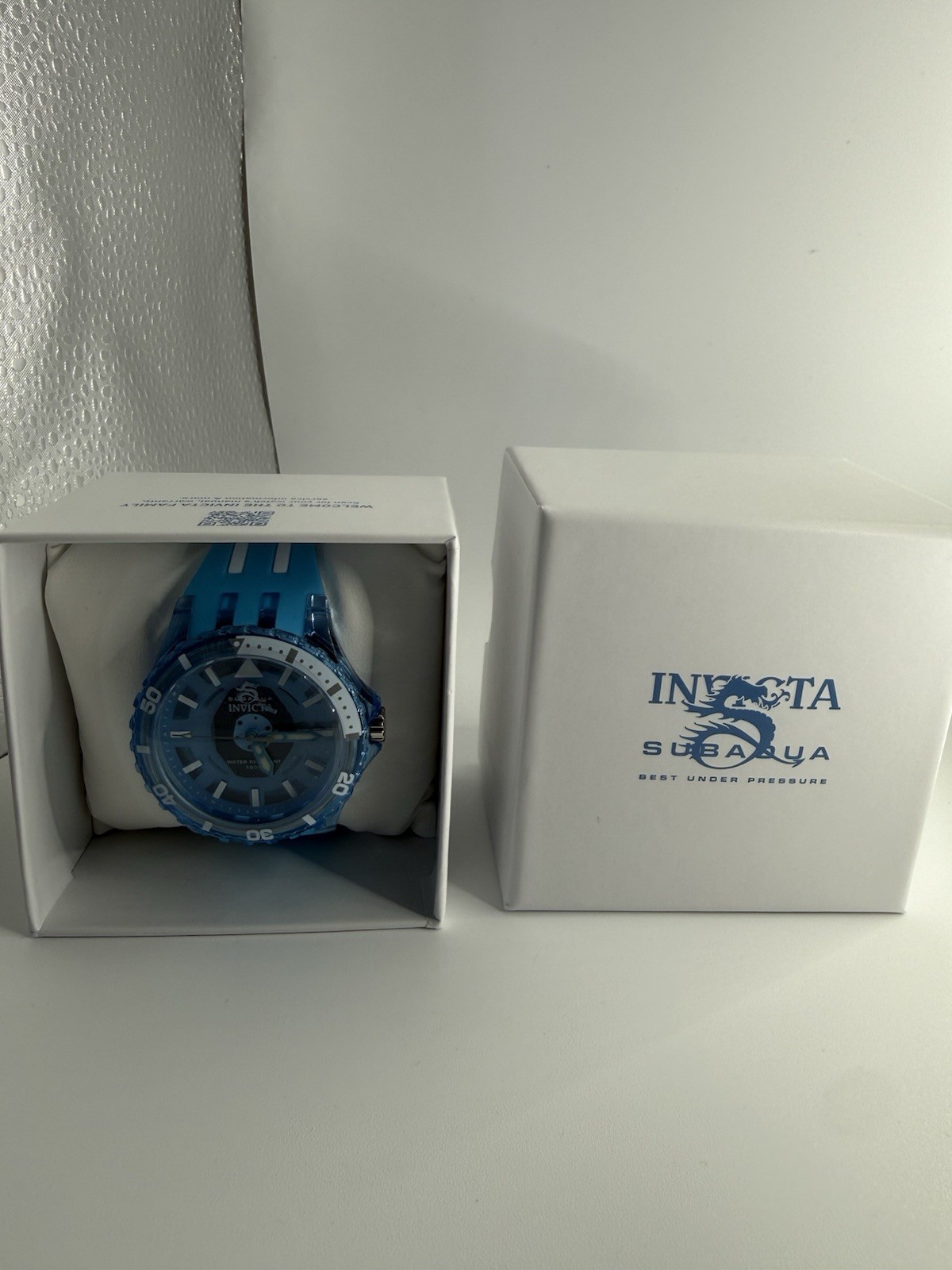 Invicta Subaqua Quartz Analog Blue Dial 50mm 100m Unidirectional Bezel w/Box