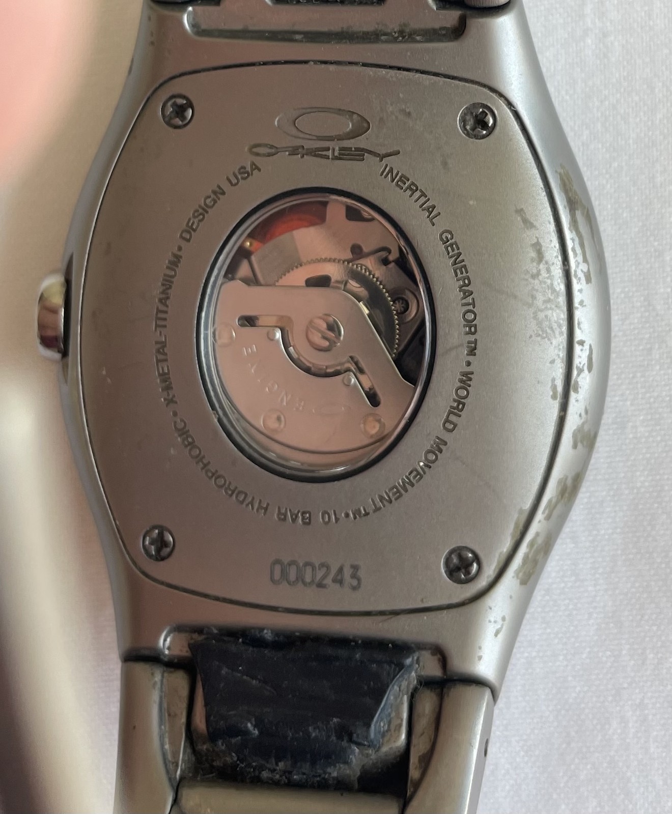Oakley Time Bomb Icon Titanium/Blue – Titanium – NEAR MINT