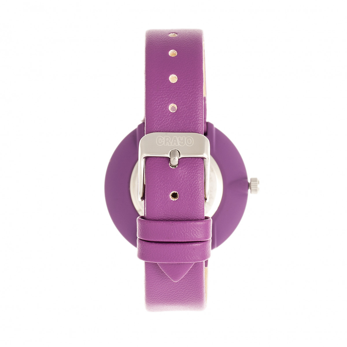 Crayo Blade Purple Leatherette Strap Unisex Watch CRACR5405
