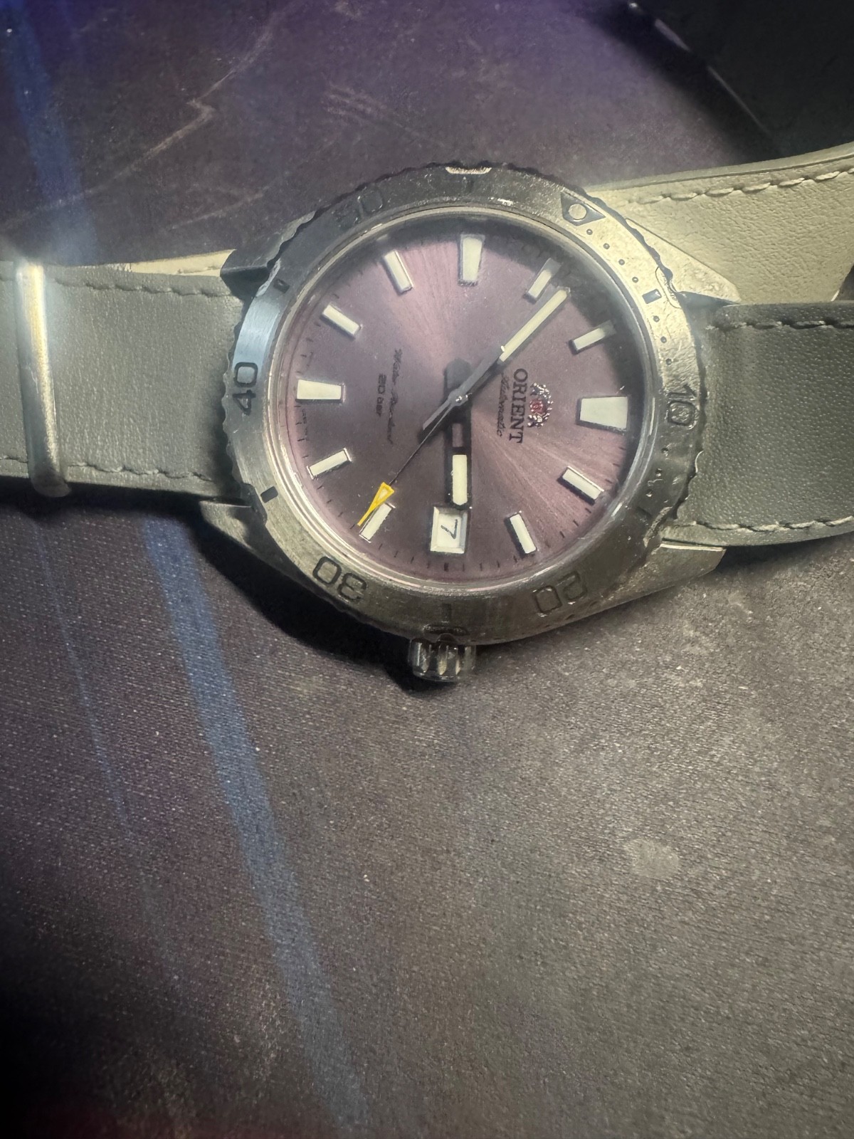 Orient Sports Automatic Lilac Dial Diver’s 200M RA-AC0Q07V10B Men’s Watch