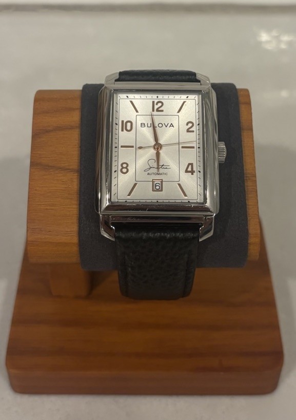 Bulova Frank Sinatra Collection 96B379 Automatic Tank Watch w/Box