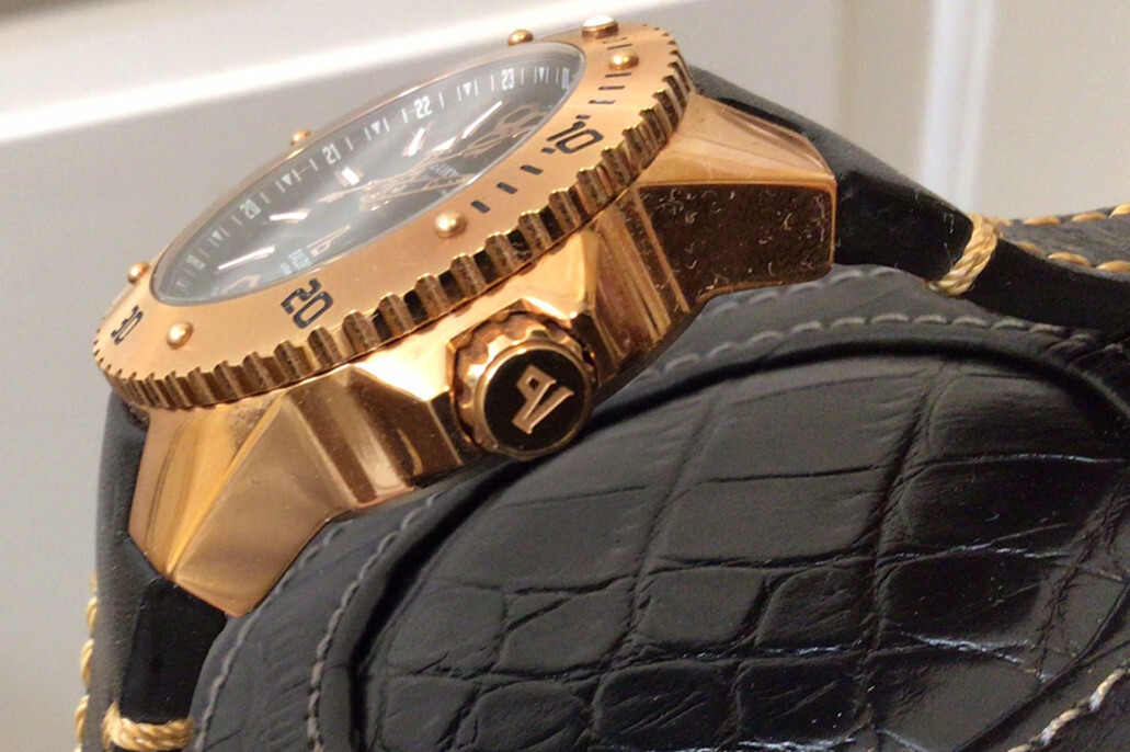 BALDIERI WATCH , LADIES, AUTOMATIC, 38MM, ROSE GOLD SEAMONSTER PANAREA, 20ATM,