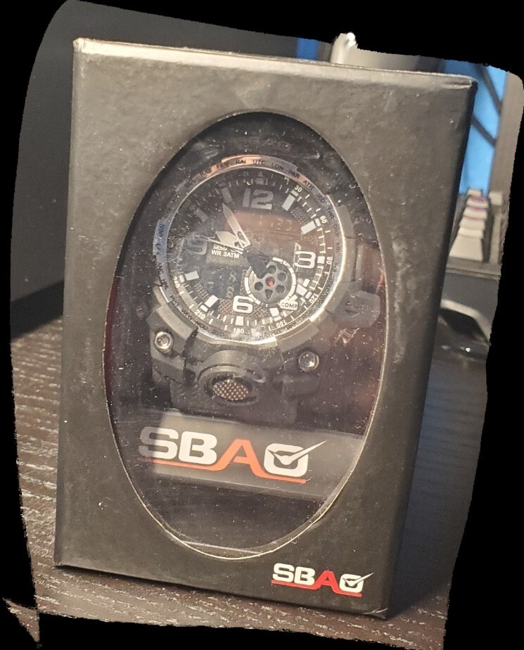 SBAO Men Military Sport Watch Digital LED Electronic Watch TPU Quartz Watch US