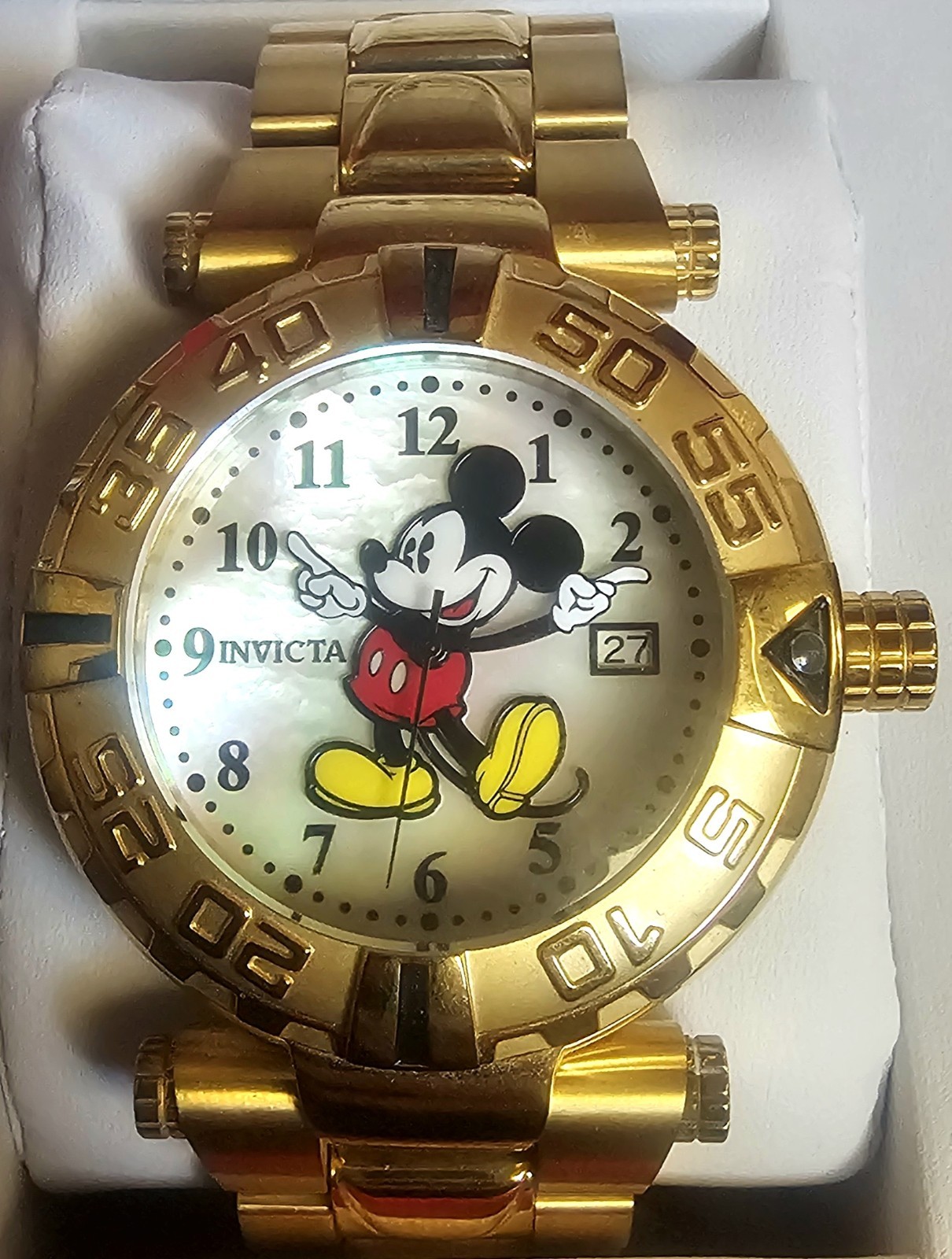 Invicta Disney Mickey Mouse Limited 115/3000 Automatic Mother Pearl Watch 25670