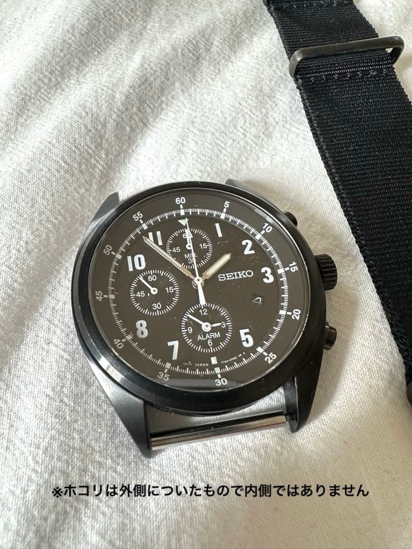 Nonnative Seiko Chronograph Quartz Watch Not Working 23cm 9.06in Rare Japan