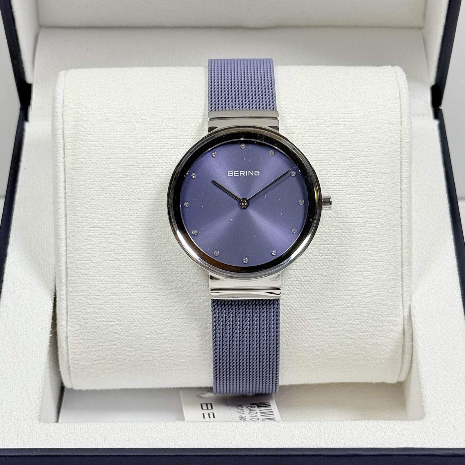Bering Classic 10131-909 Lavender Dial Mesh Stainless Steel Women’s Watch