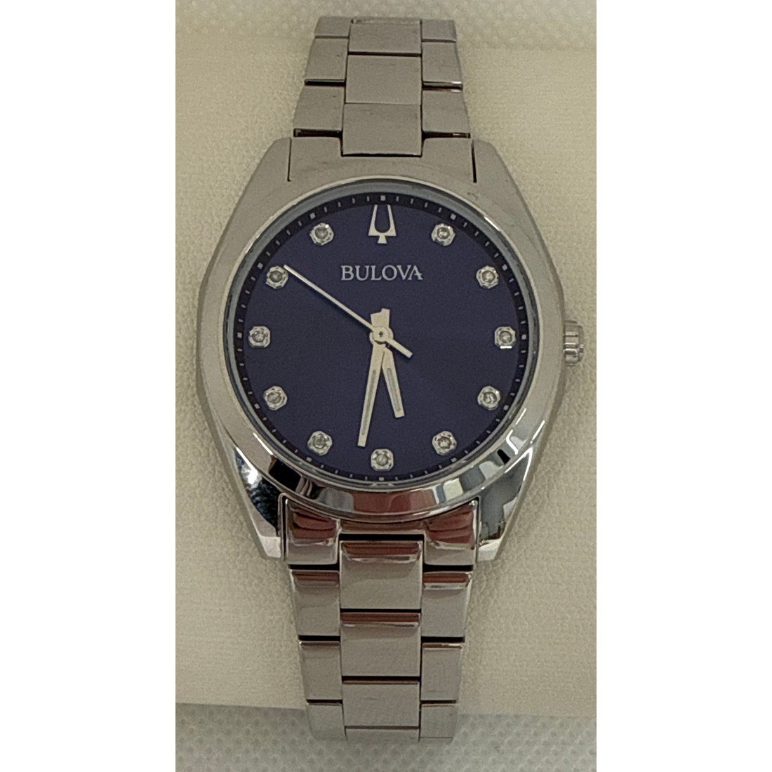 Bulova Surveyor Diamond Stainless Steel Women’s Quartz Watch 96P229