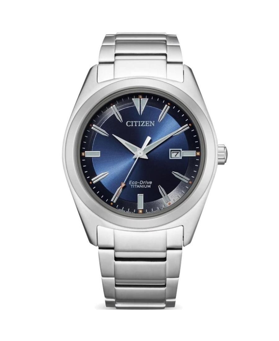CITIZEN Men Analog Eco-Drive Casual Watch Classic Dress Blue Dial Waterproof Rou
