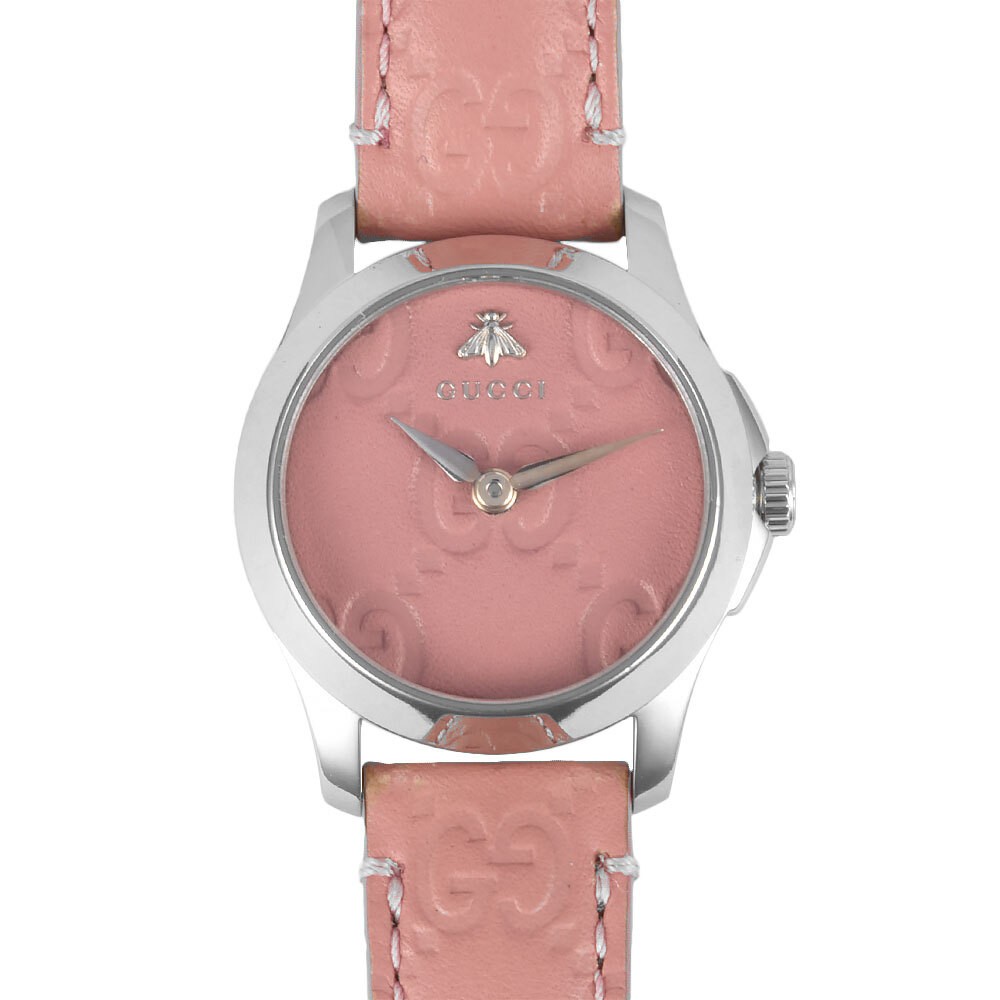 GUCCI GUCCI 126.5 G Timeless Wristwatch Quartz Pink Dial Ladies