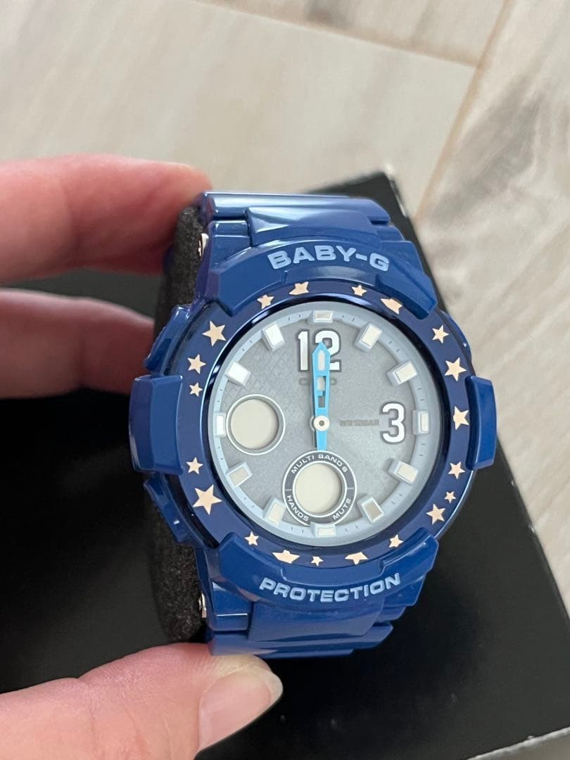 CASIO BABY-G Blue Star Motif Analog Wristwatch