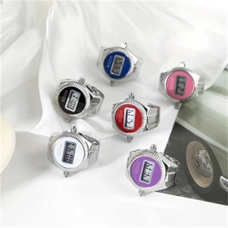 Ring Electronic Watch Can See The Time Creative Ring Finger Watch Simple Men
