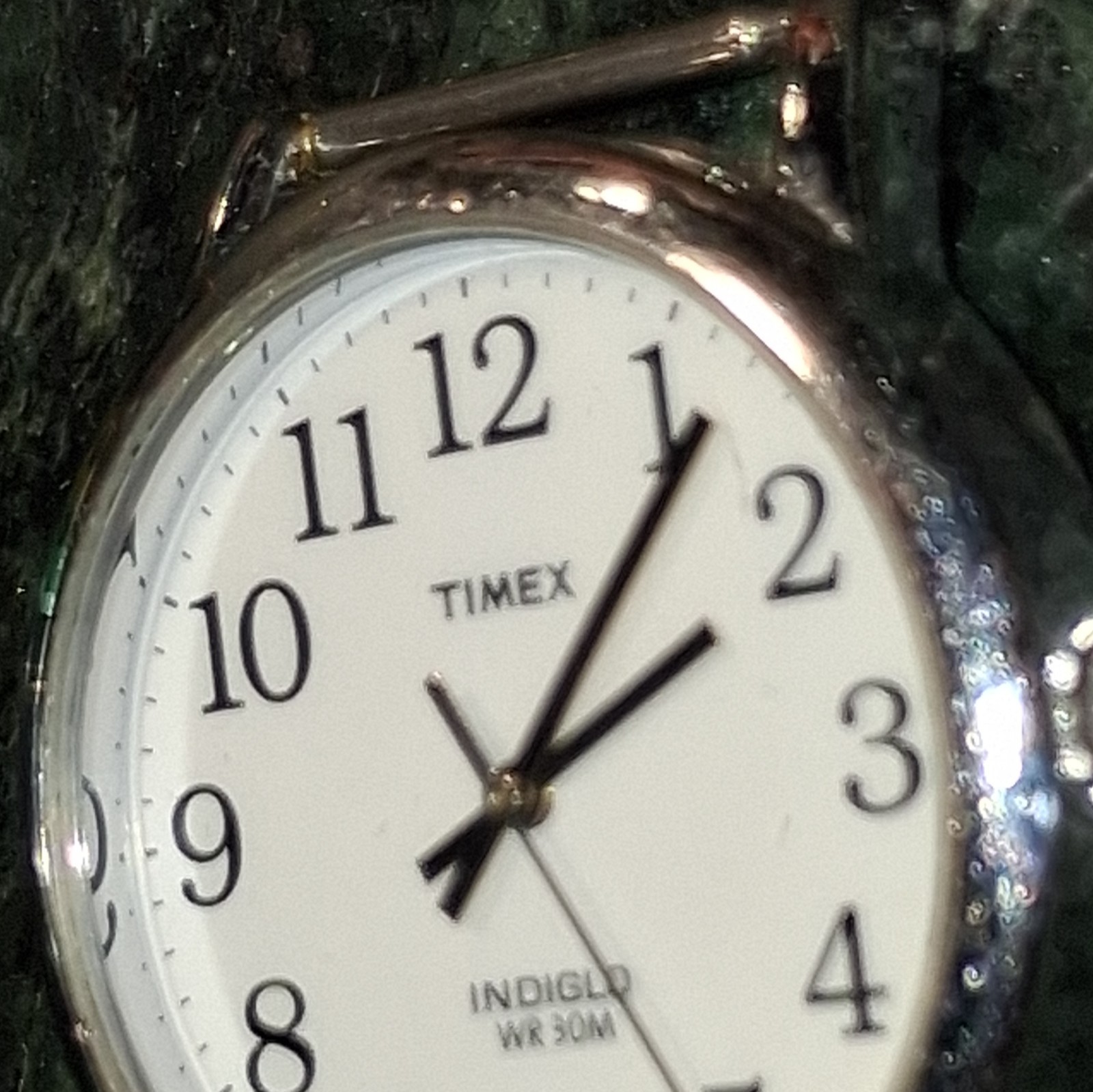 Timex Indiglo White Dial Arabic Numerals Quartz 38mm 30m Silver Bracelet