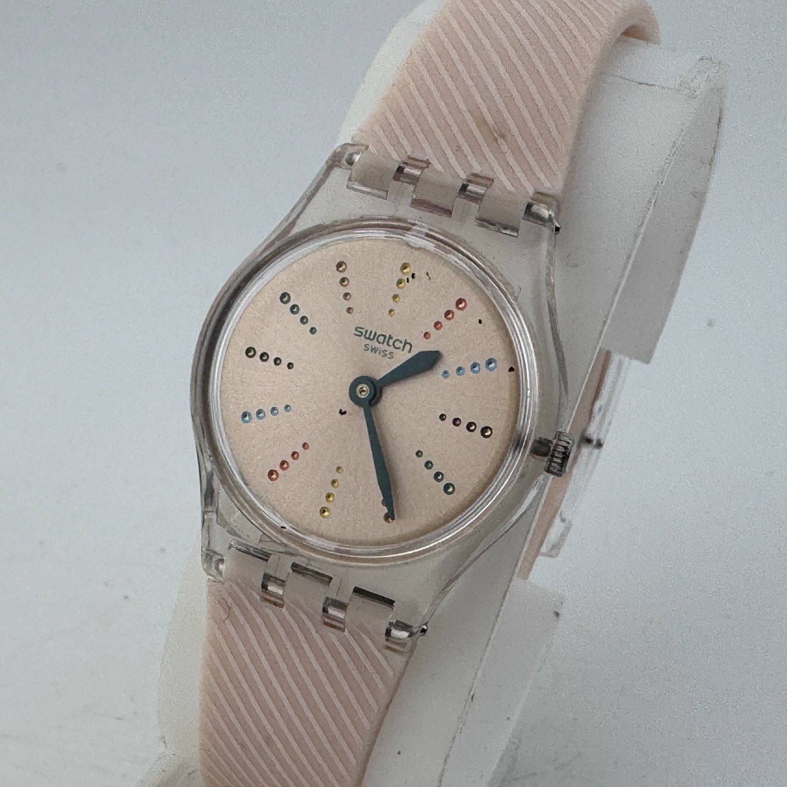 Swatch Guadretten Swiss Quartz Watch LK372 Women Plastic Rubber New Battery