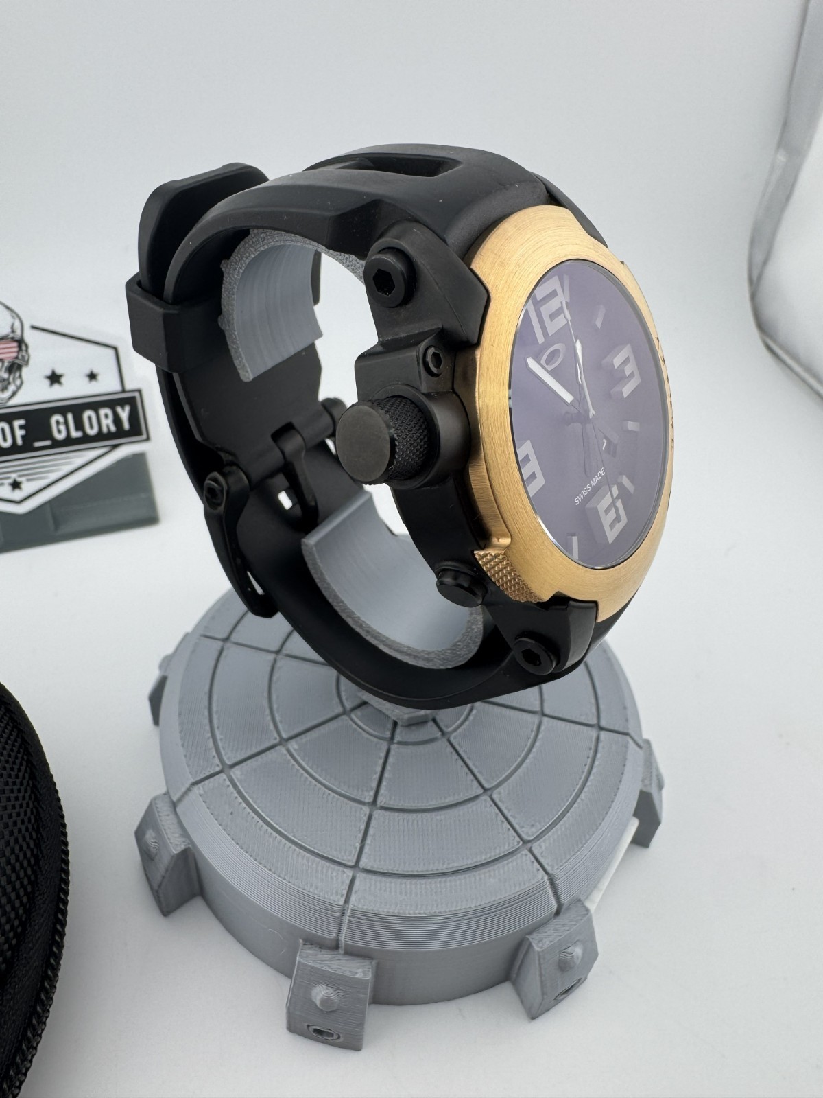 OAKLEY KILL SWITCH STEALTH BLACK WHITE W/ ROSE GOLD BEZEL WATCH 26-331 AUTHENTIC