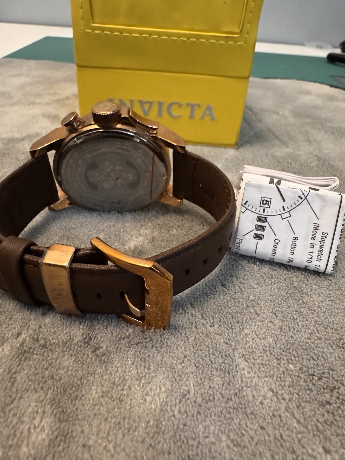 Invicta Force Men’s Quartz Chronograph 40-43.9mm 100m Leather Strap w/ Box