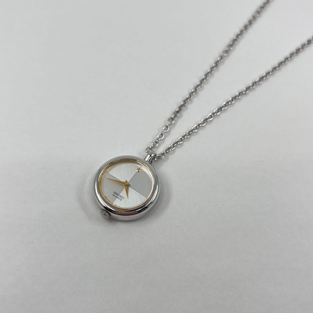 Price Reduced! [Rare Design] SEIKO Watch Pendant Top Necklace
