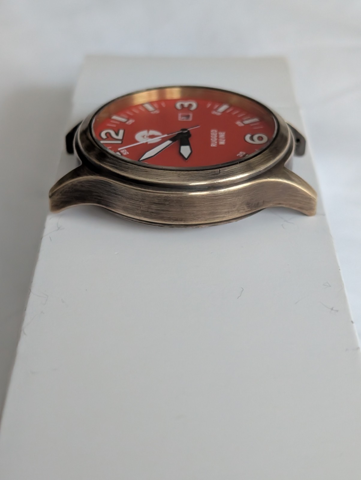 Solid brass, field, military watch, 44mm *PATINA WORK DONE* see description