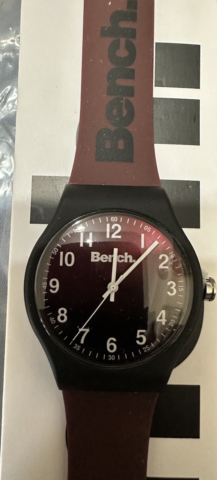 New Men’s Bench anigQSil Watch In Dark Red Rp £45