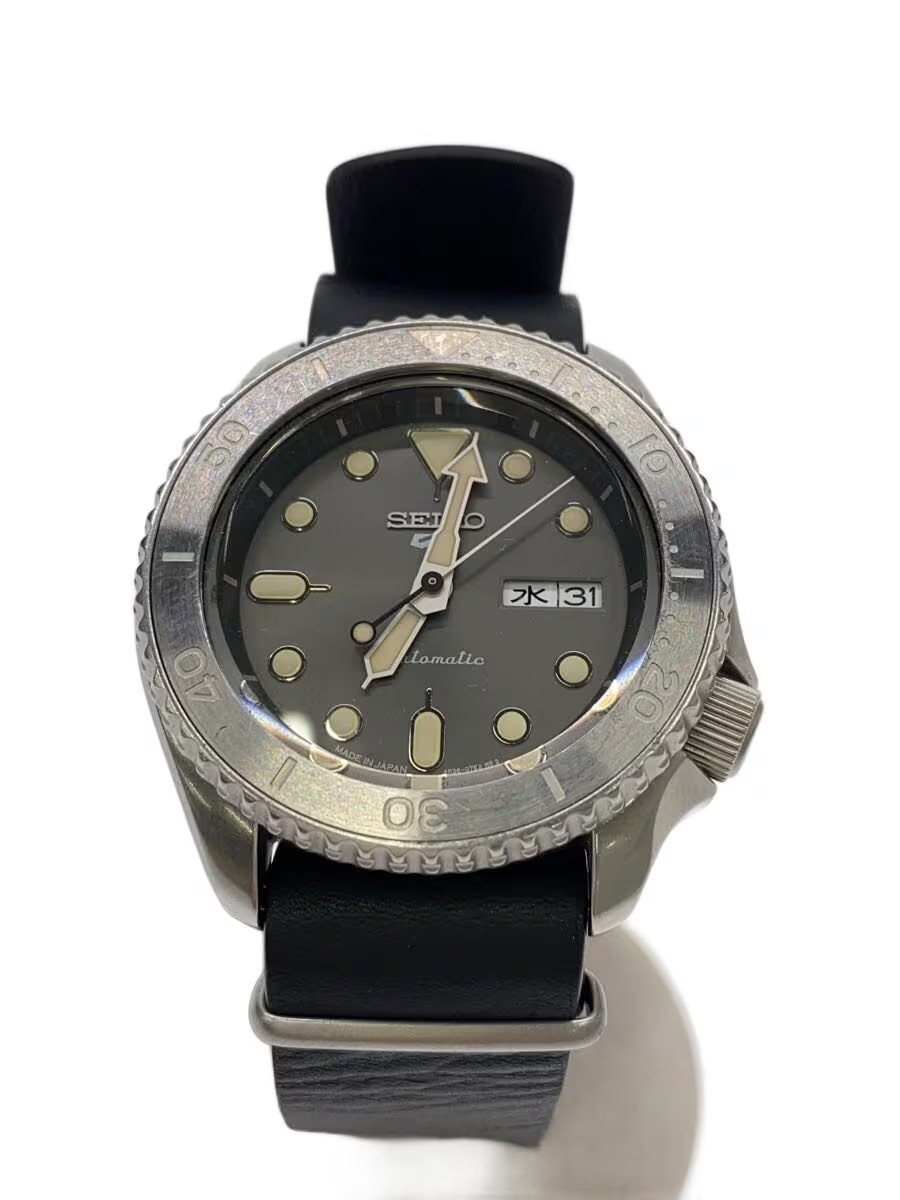 SEIKO JOURNAL STANDARD JS Exclusive Automatic Watch Day Date Transparent Back An