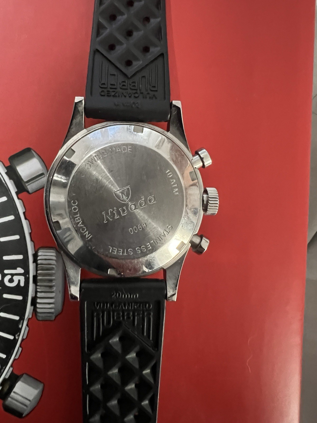 Nivada Grenchen Chronomaster Aviator Sea Diver Broad Arrow 38mm – Black Dial