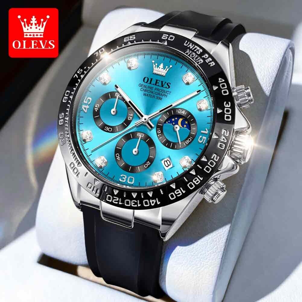 Waterproof Quartz Luxury Men’s Watch OLEVS Business Luminous Date Men Strap