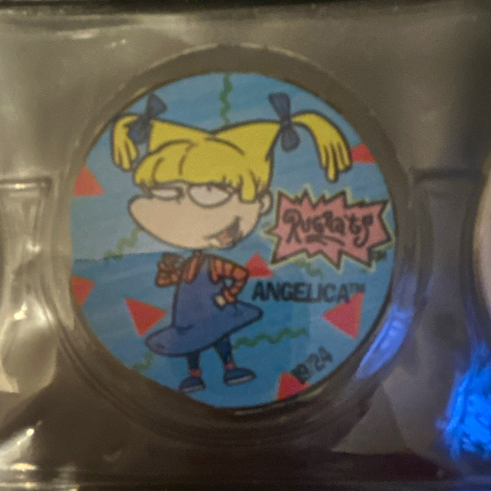 Nickelodeon Rugrats Angelica Quartz Analog 24mm Black Plastic Watch w/ Box