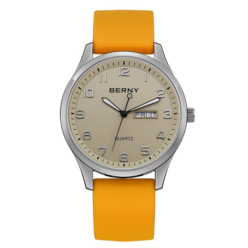 Luxury Radiance: Men’s Luminous Stainless Steel Quartz Wristwatch with Calendar