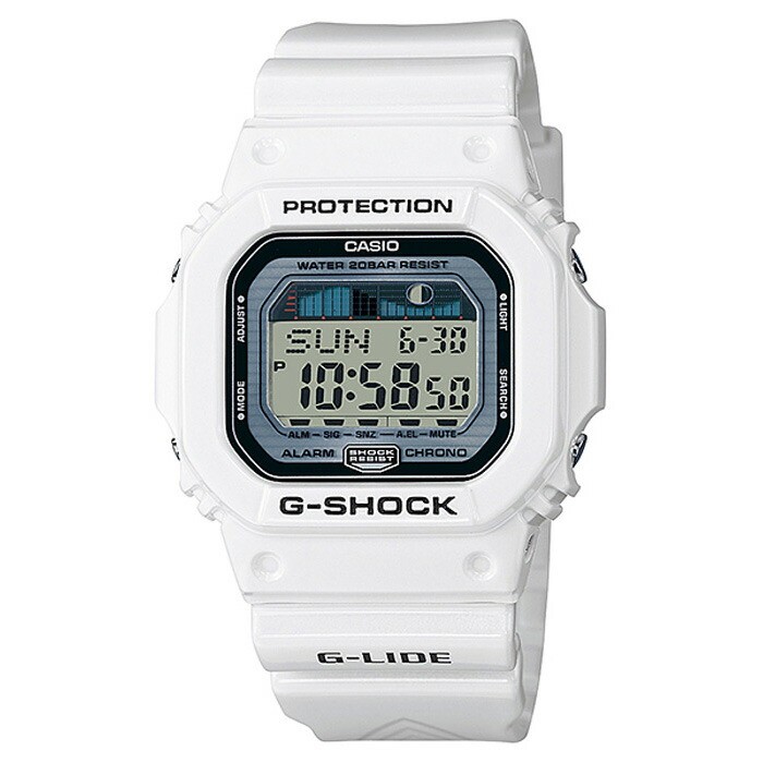 Casio G-SHOCK GLX-5600-7JF JDM G-LIDE Tide Graph Moon Data Digital White Watch