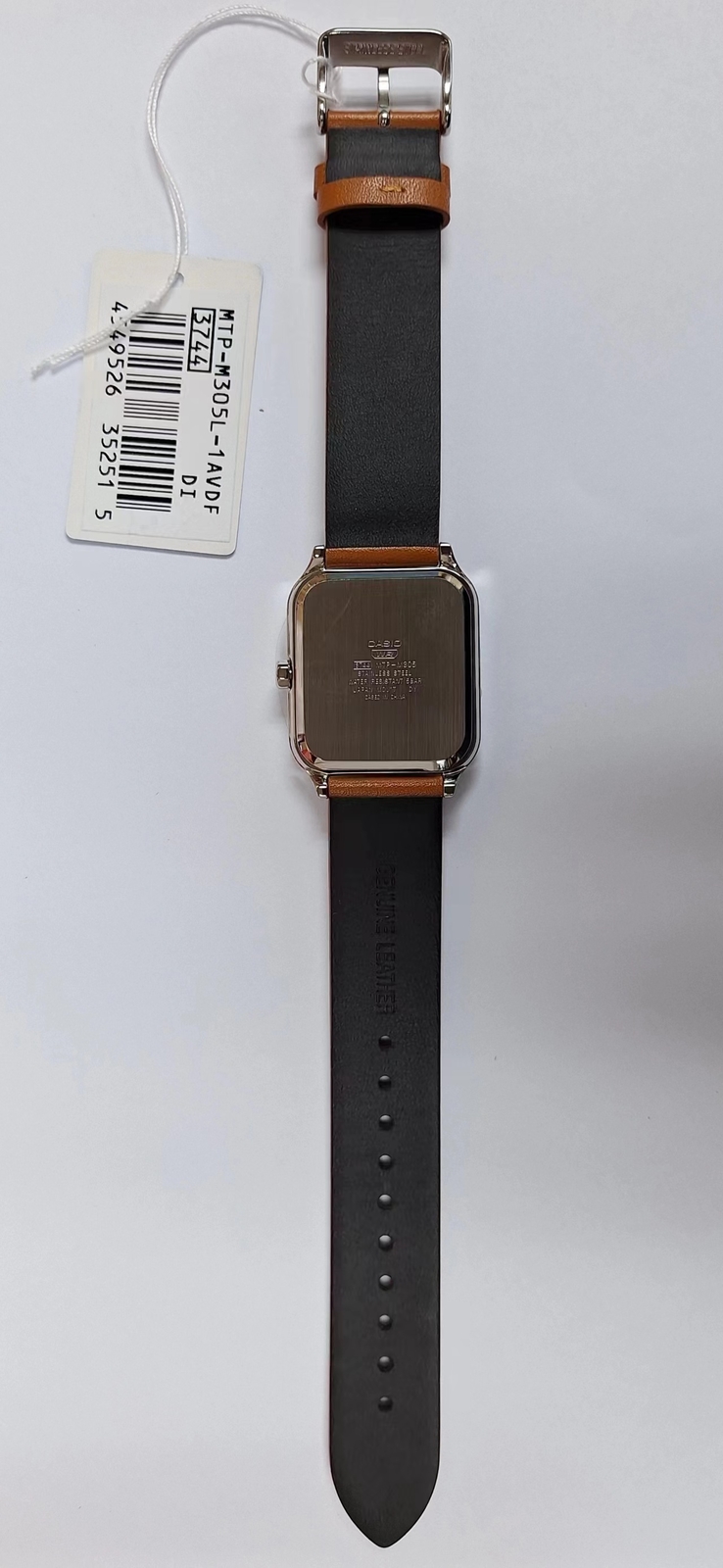Casio MTP-M305L-1A Moon Phase Quartz Brown Leather Band Men’s Watch MTPM305L1A