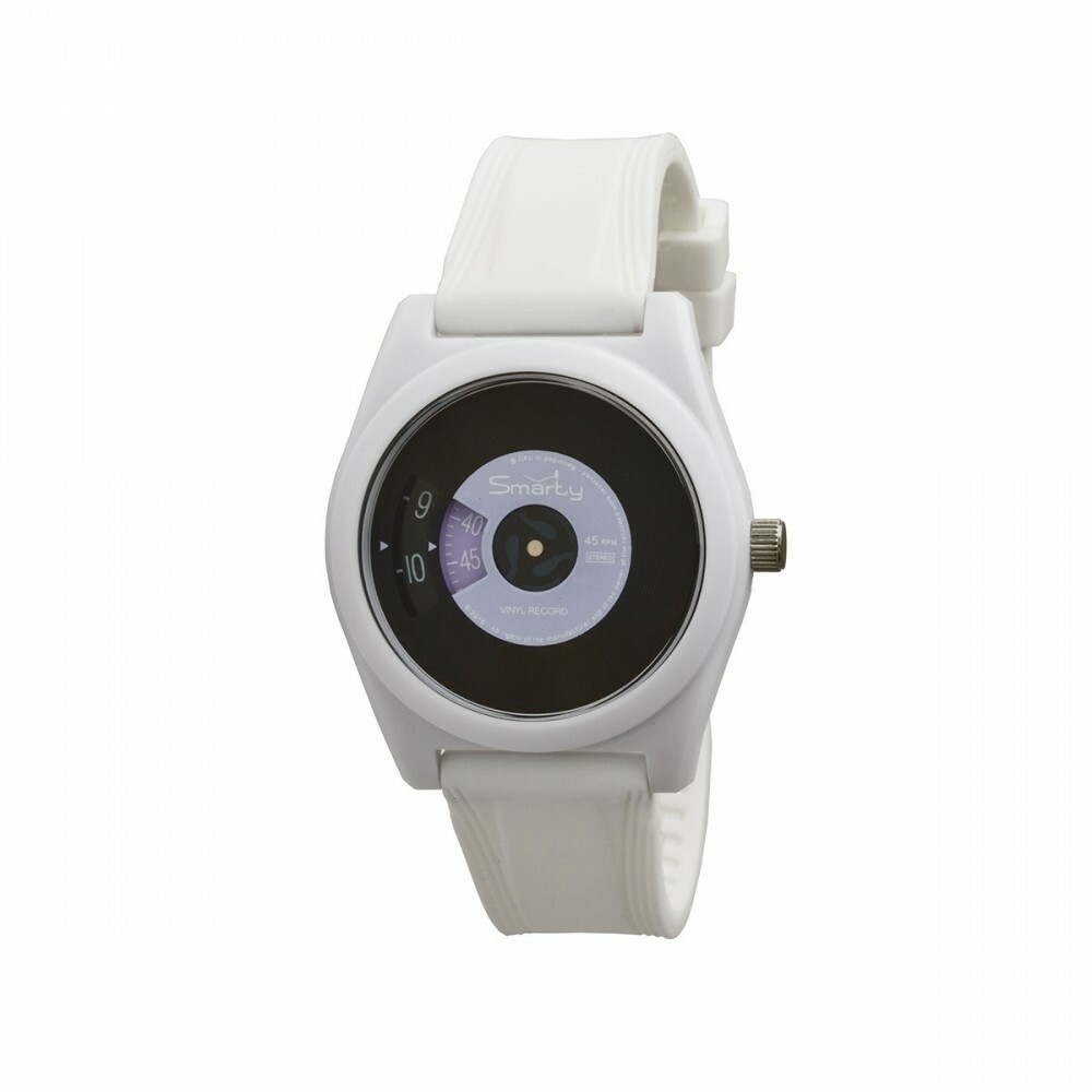 SMARTY VINYL White & Purple Silicone Unisex Watch SW045B02
