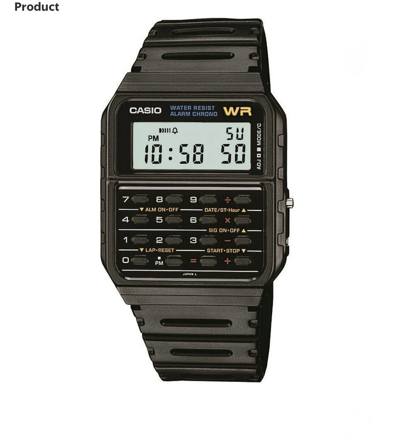 Casio Calculator Watch DataBank 8-Digit Calculator Water Resistant Black New