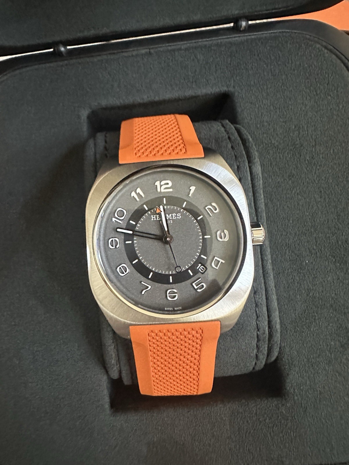 NEW HERMÈS H08 Titanium Automatic Men’s watch W049628WW0, 42 mm w/ Receip $6650