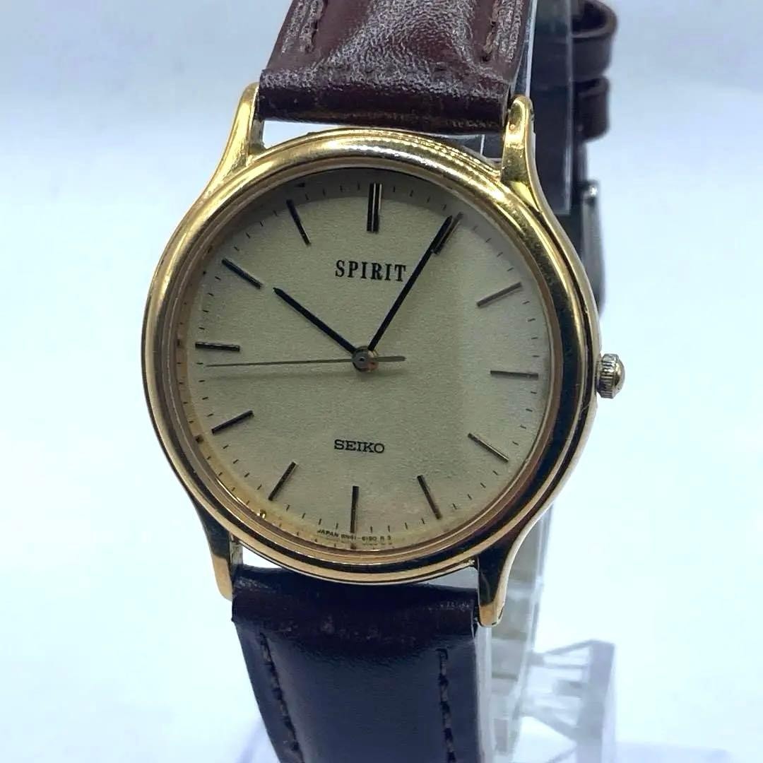 [Working Condition] SEIKO SPIRIT Round Gold Watch