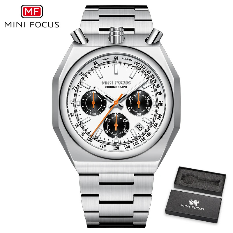 MINI FOCUS Fashion Multifunctional Quartz Watch for Men Calendar Luminous Luxury