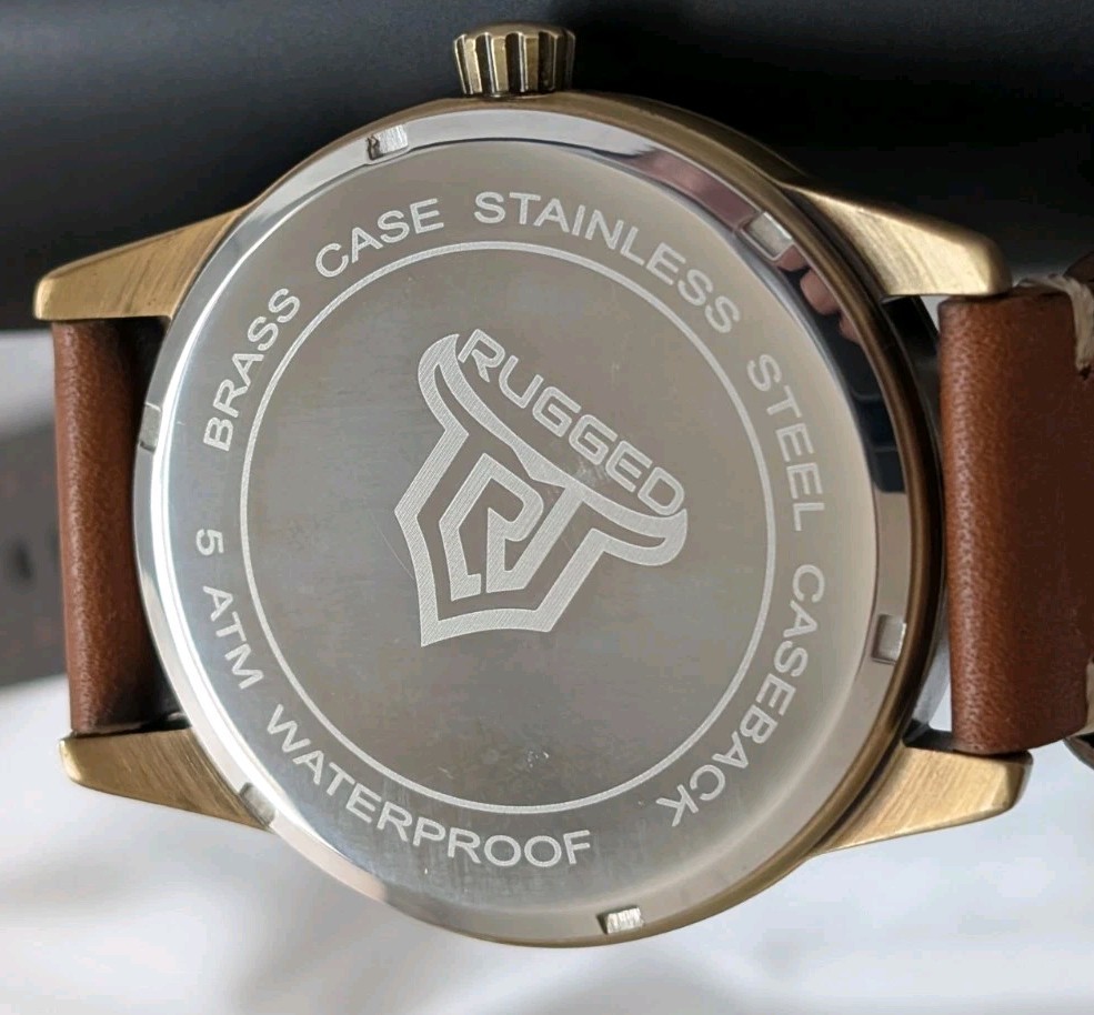 Seagull Automatic Military field watch, Solid brass. Chestnut sterile dial