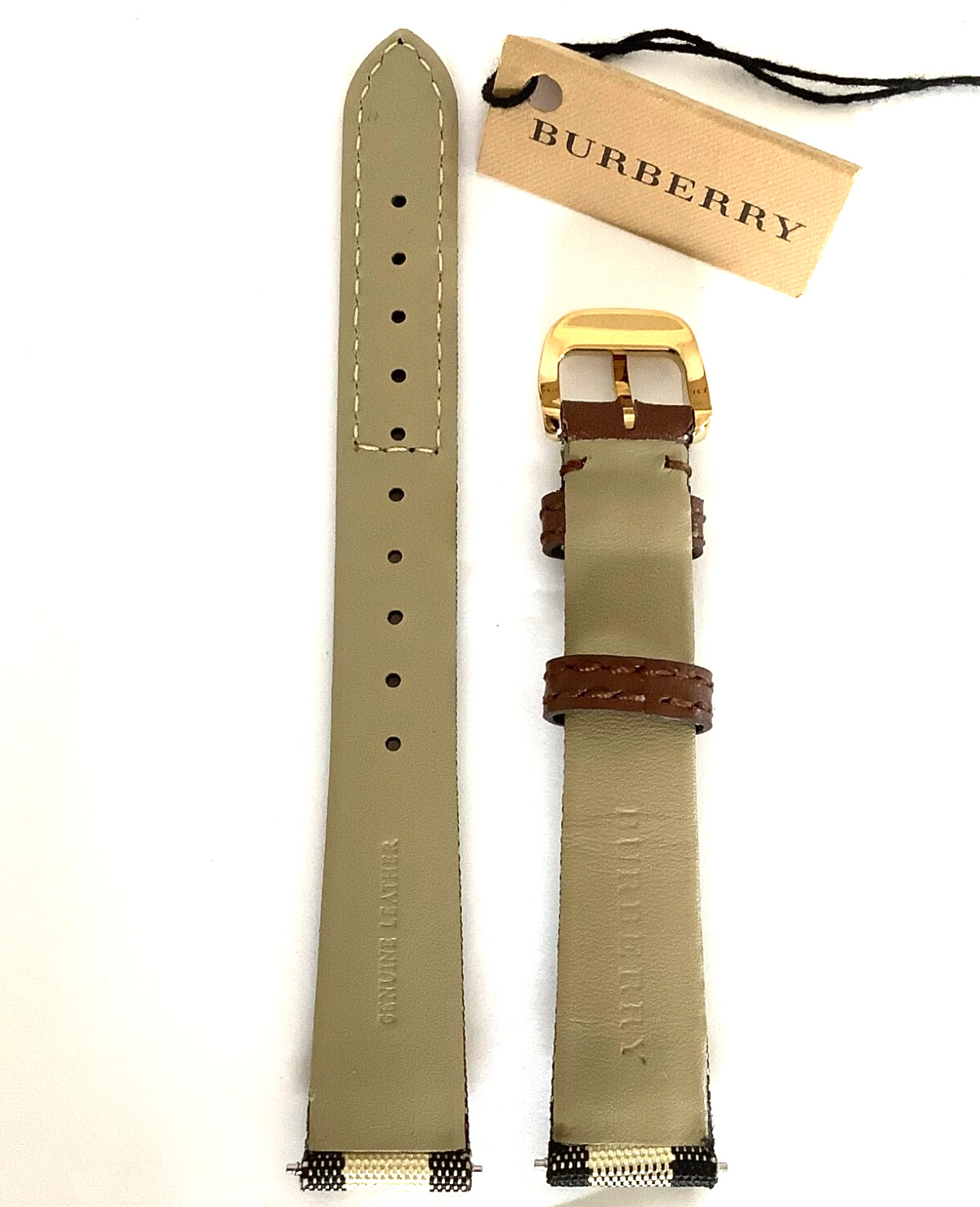 Brand New Burberry Replacement Strap for BU10104 Multi-Colored with Buckle 14 mm