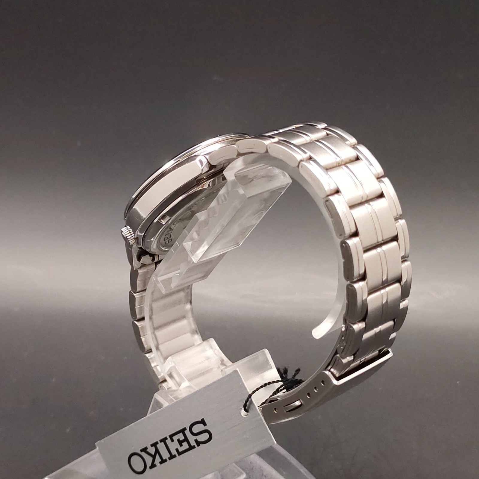 2016 NOS Seiko 5 7S26-03B0 Automatic Silver Day-Date 37mm Mens Watch JAPAN